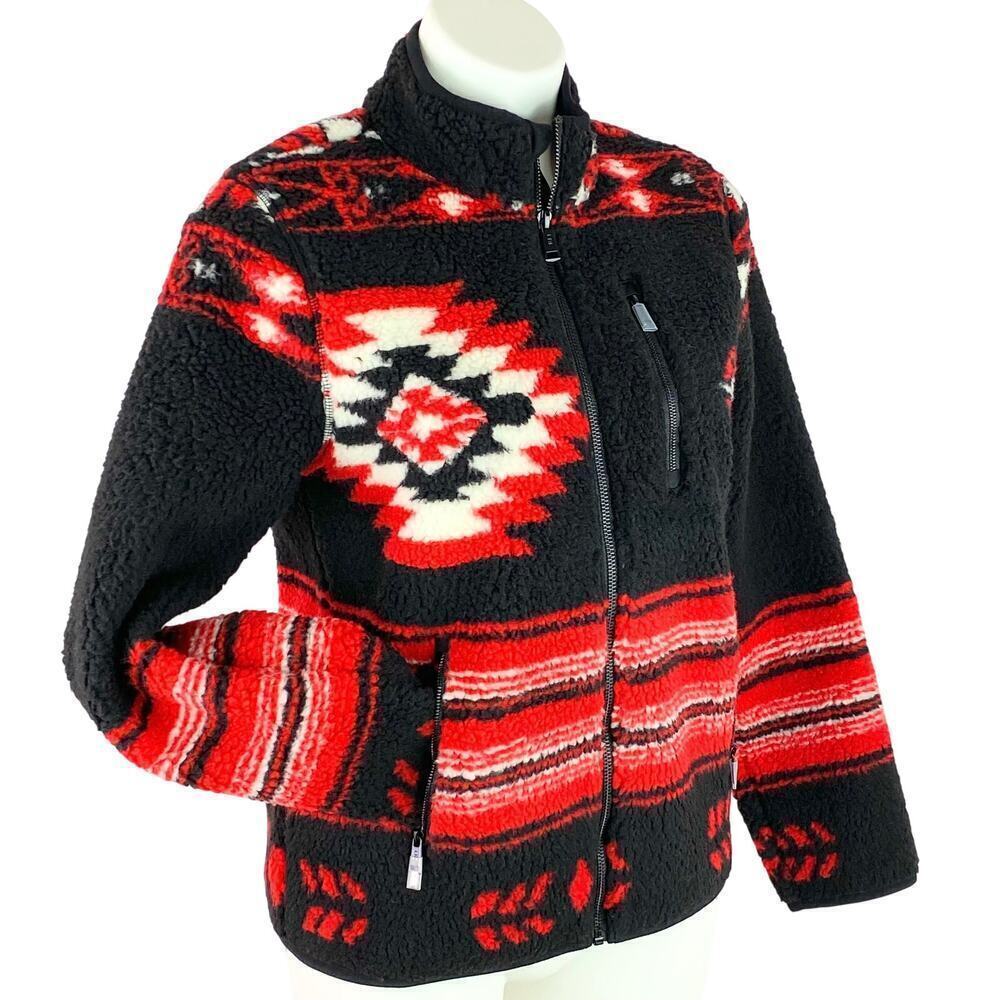 Polo Ralph Lauren Sherpa Fleece Western Aztec Mockneck Jacket NWT Small